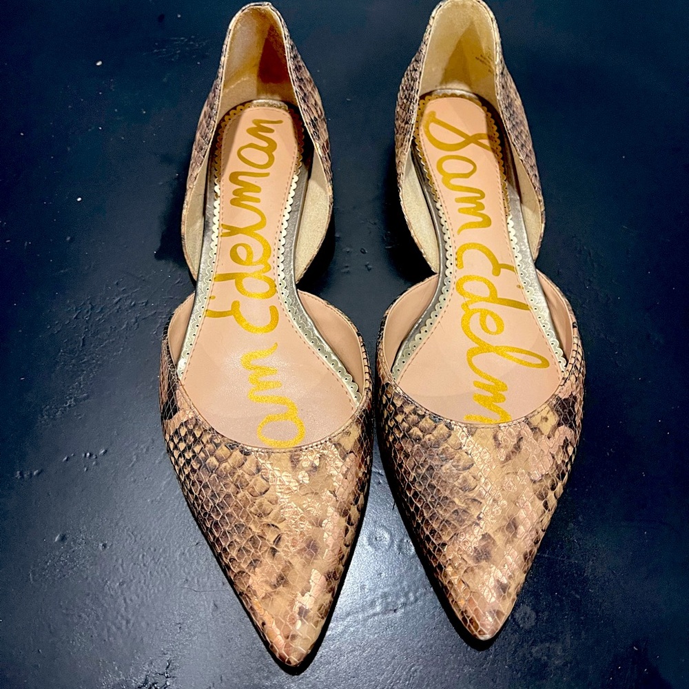 Sam eldeman snake skin slides